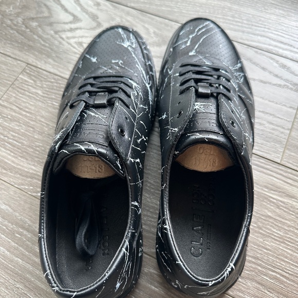 Brand New Never Worn Clae Gregory Black Marble Sneakers - Picture 4 of 6
